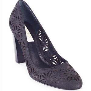 Ralph Lauren nubuck black heels size 6 NWB.